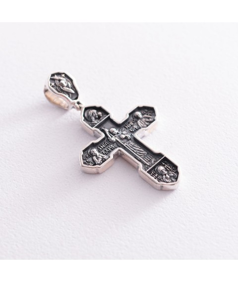 Православный крест "Распятие" (чернение) 132858 Оникс