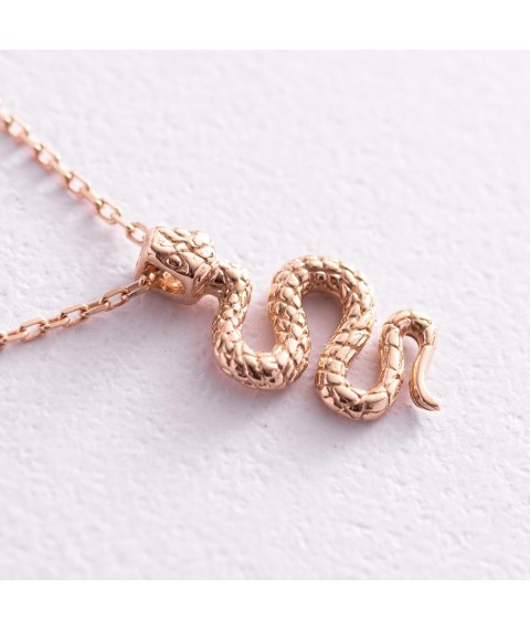 Gold necklace "Snake" count02053 Onix 45