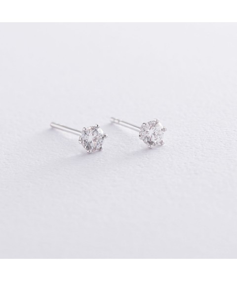 Gold stud earrings (diamond) sb0219ri Onyx
