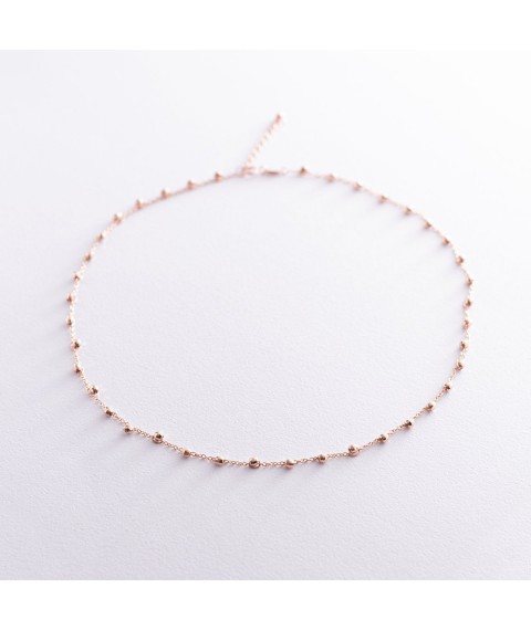 Necklace in red gold "Balls" kol01617 Onyx 40