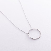 Necklace "Great Cycle" in white gold count01847 Onix 40