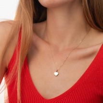 Pendant "Heart" in yellow gold p03951 Onyx