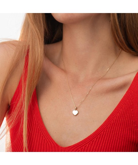 Pendant "Heart" in yellow gold p03951 Onyx