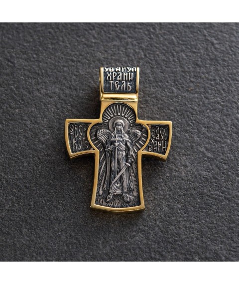 Срібний хрест (чорніння, позолота) 132559 Онікс