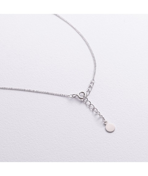 Серебряное колье "Сердечко" 181329 Онікс  43