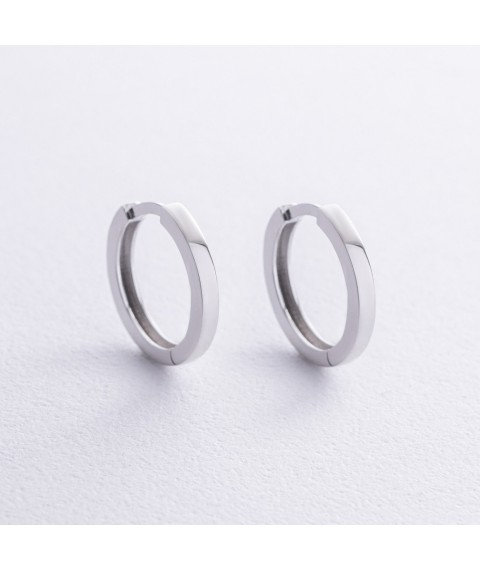 Earrings - rings in white gold s08767 Onyx