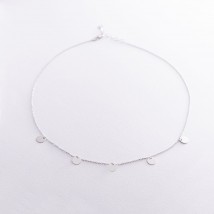 Золотое колье с кружочками кол01433 Онікс  45