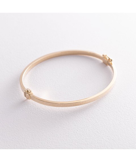 Hard bracelet Love in yellow gold b03717 Onyx