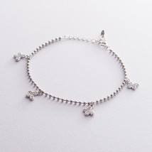 Silver bracelet with butterflies (cubic zirconia) 141336 Onyx 19