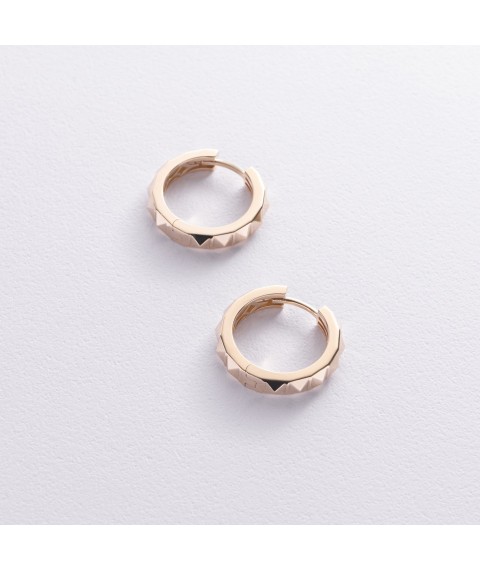 Earrings - rings "Eloise" in yellow gold s08952 Onyx