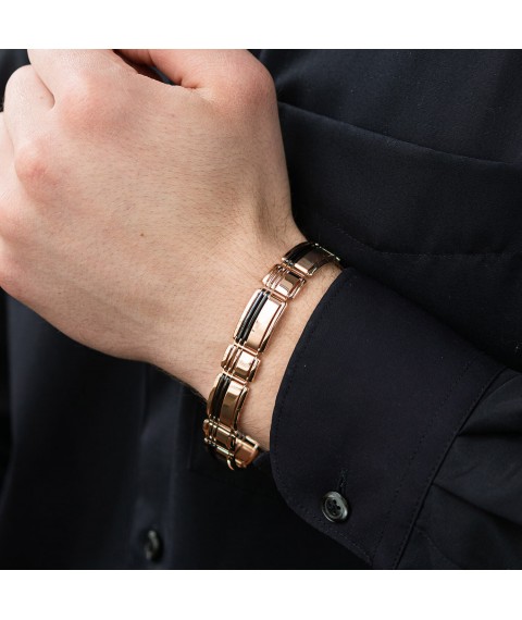 Men's gold bracelet (hematite) b05269 Onix 22