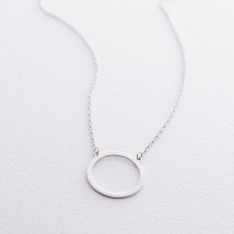 Серебряное колье "Круг" 18907 Онікс  43