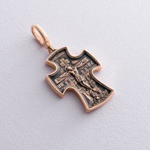 Золотой православный крестик п02429 Онікс