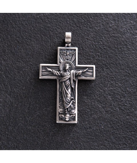 Серебряный крест "Распятие Иисуса Христа" 133170 Онікс