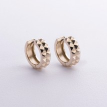 Earrings - rings "Monica" in yellow gold s08853 Onyx