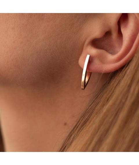 "Wendy" earrings in red gold s08519 Onyx