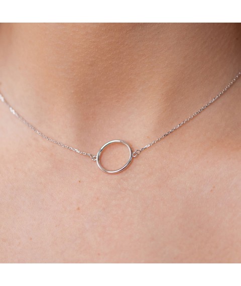 Necklace "Cycle" in white gold count01770 Onix 45