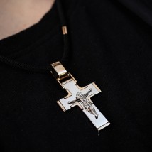 Golden Orthodox cross with crucifix p03212 Onyx