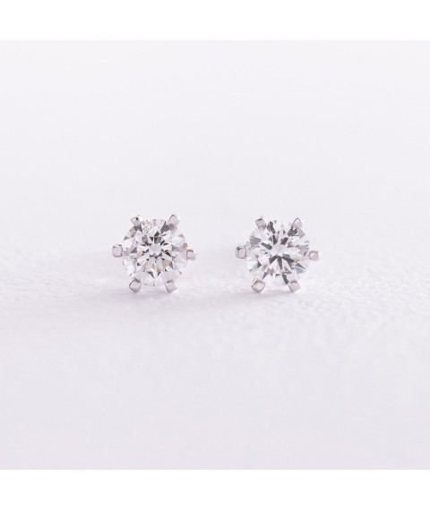 Gold earrings - studs with diamonds sb0391 Onyx
