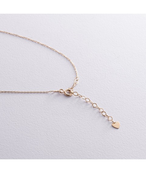 Necklace "Heart" in yellow gold coll02407 Onix 43