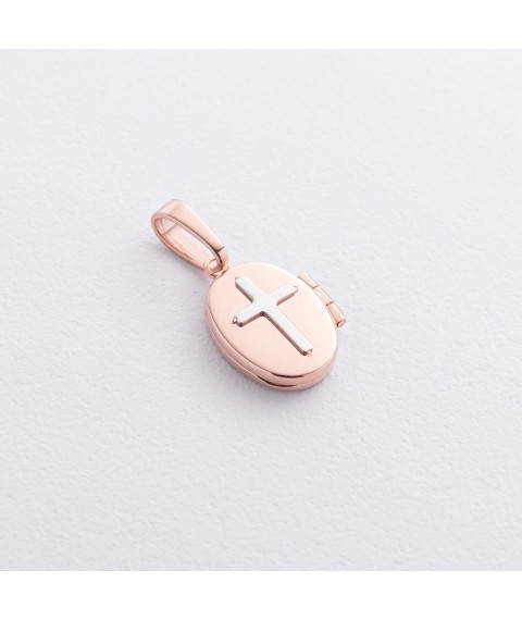 Gold pendant for photography with a cross p02938 Onyx
