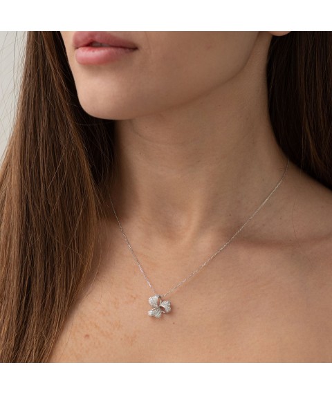 Gold pendant "Flower" with diamonds pkit168 Onyx