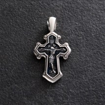 Православный крест (чернение) 13358 Онікс