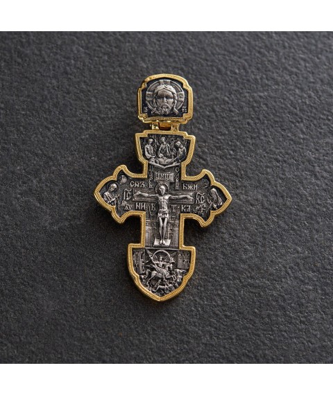 Silver cross (blackening, gilding) 132729 Onyx