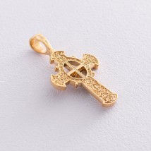 Серебряный крест "Распятие" с позолотой 132352 Онікс