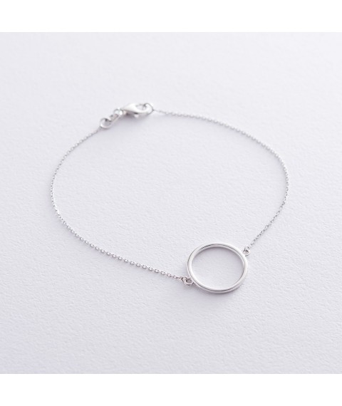 Bracelet "Cycle" in white gold b04465 Onix 19