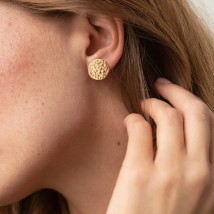 Earrings - studs "Theon" in yellow gold s07803 Onyx