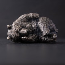 Срібна фігура ручної роботи "Ведмідь" 23161 Онікс
