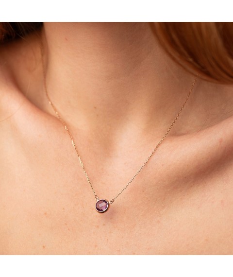 Gold necklace (amethyst) count01180 Onyx 46