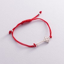 Bracelet with red thread "Clover Key" 141104 Onix 19