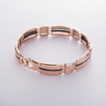 Men's gold bracelet b04074 Onyx 19