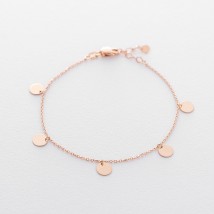 Gold bracelet with coins b04144 Onix 22