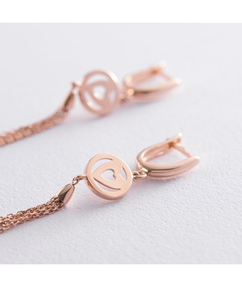 Gold earrings "Absolute love" s06871 Onyx