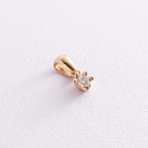 Gold pendant with cubic zirconia p03126 Onyx