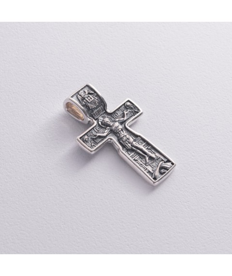 Серебряный крест с распятием 133010 Онікс