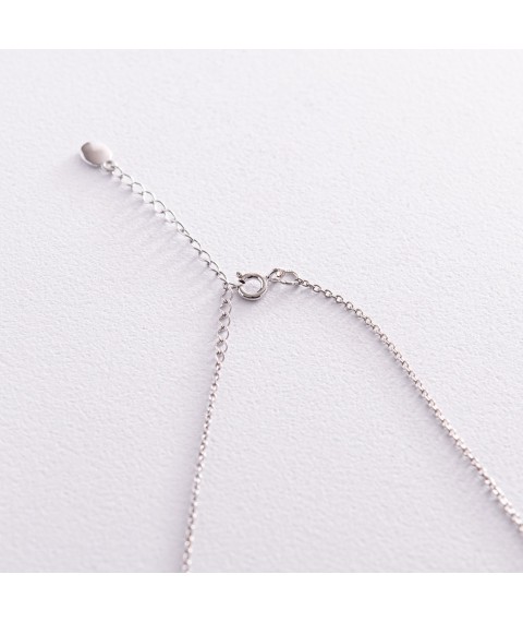 Silver necklace with the letter "U" 1105 U Onix 45