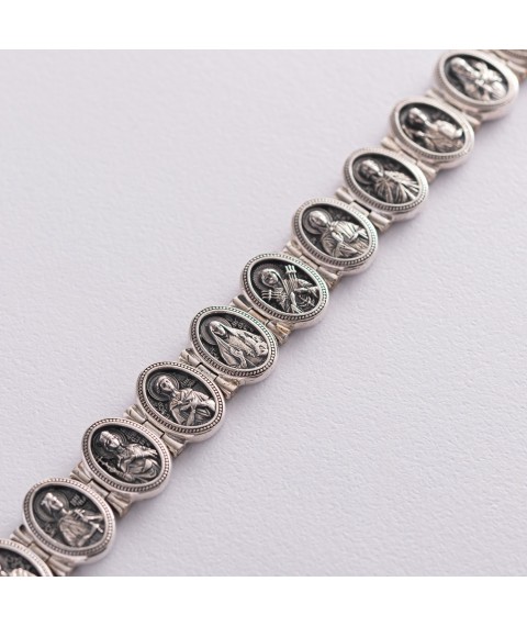 Православный серебряный браслет "Святые жёны" 141520 Онікс