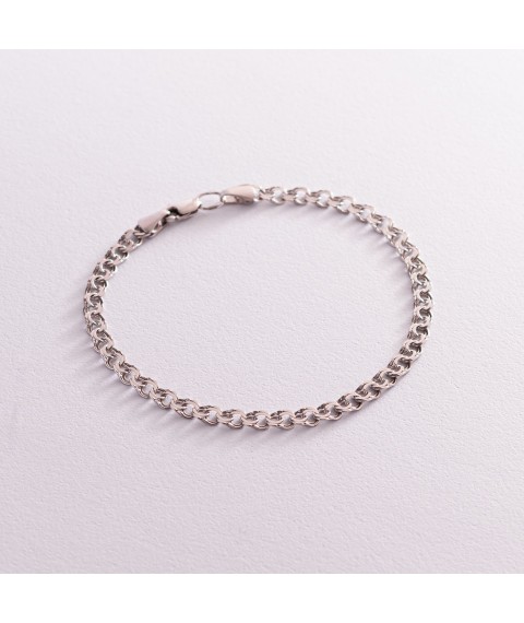 Чоловічий срібний браслет (гарібальді 0.5 см) р0226514 Онікс 22