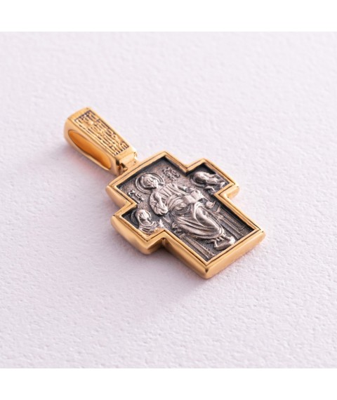 Silberkreuz mit Vergoldung 131690 Onyx