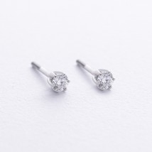 Earrings - studs with diamonds (white gold) 331551121 Onyx