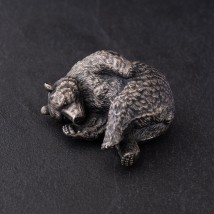 Срібна фігура ручної роботи "Ведмідь" 23161 Онікс