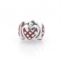 Silver charm "Strawberry" (enamel) 132667k Onyx