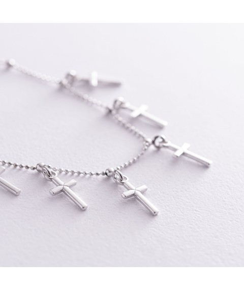Silver necklace with crosses 18614 Onyx 40