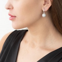 Gold earrings "Balls" (diamonds) сх950 Onix