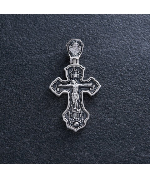 Православный крест "Распятие Христово. Св. Николай Чудотворец" кд-9 Онікс