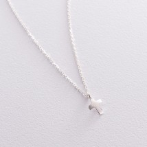 Necklace "Cross" in silver 181104 Onix 45